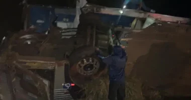 Vídeo mostra as consequências do acidente envolvendo ônibus com compristas do Paraguai