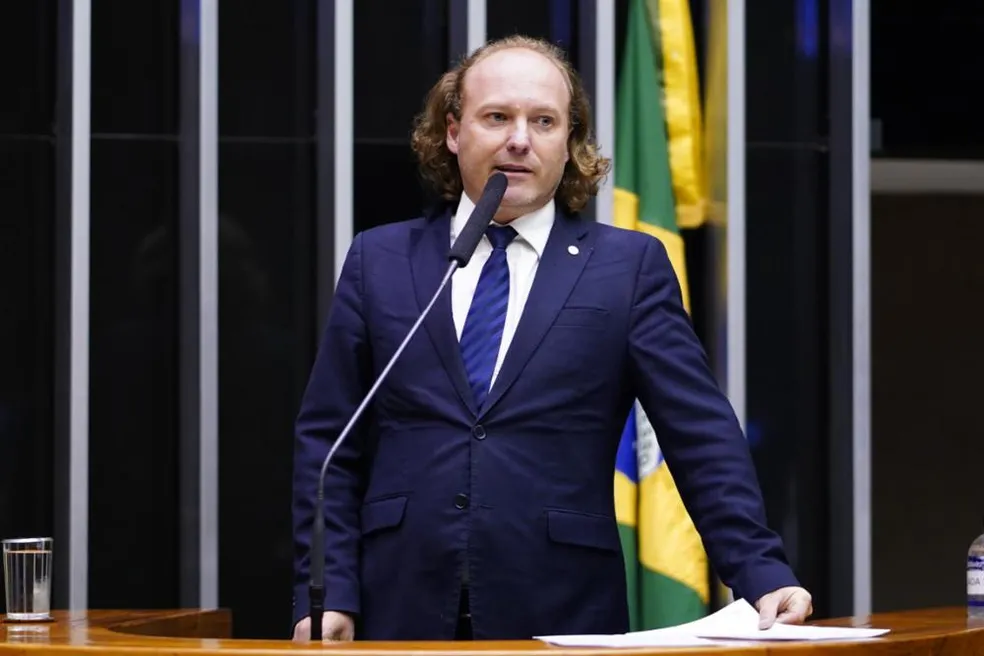 Rodrigo Agostinho (PSB-SP) durante sessão na Câmara dos Deputados, em 7 de dezembro de 2022 — Foto: Pablo Valadares/Câmara dos Deputados