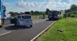 Local do acidente na SP-294 (Foto: Alcyr Netto/Marília Notícia)