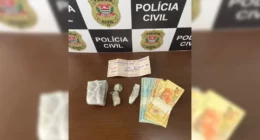 Polícia prende homem com drogas e R$ 35 mil em cheque em Tupã (SP) — Foto: Polícia Civil/Divulgação