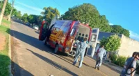 Corpo de Bombeiros levou homem esfaqueado para atendimento médico em Tupã (SP) — Foto: Joãozinho Trentini