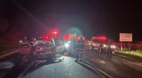 Devido a colisão, o km 422,900 ficou interditado por 2h na Rodovia Assis Chateaubriand (SP-425) — Foto: Polícia Rodoviária